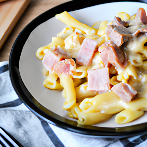 Penne alla carbonara s pancettou.