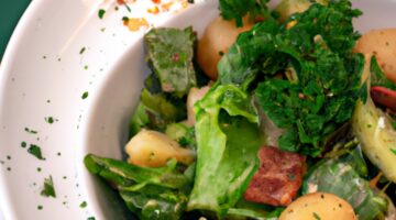 Brambory se zeleninou a masem