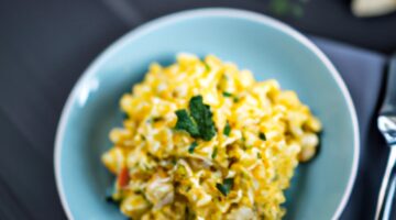 Risotto se špenátem a rajčaty