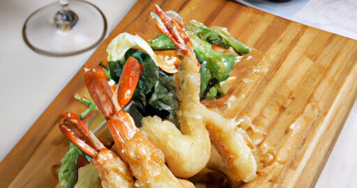 Tempura z krevetek a zeleniny