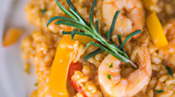 Risotto s hřiby a sýrem.