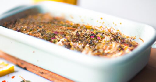 Zapečená lilka s fazolemi.