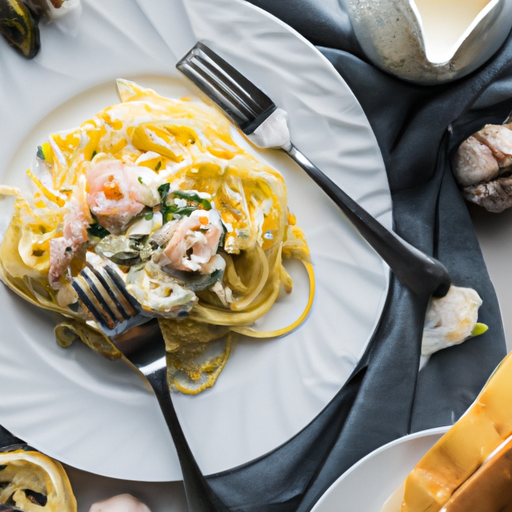 Linguine s pestem a rajčaty.