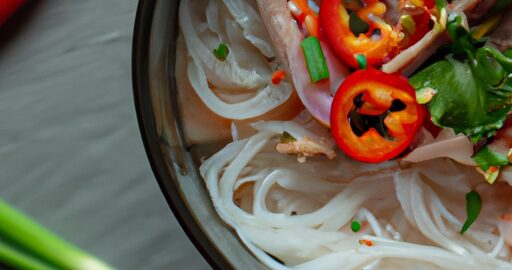 Pho bo – Vietnamská nudlová polévka.