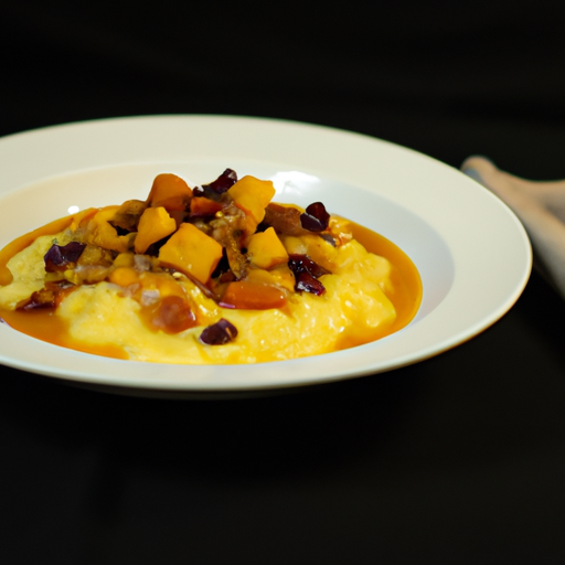 Rajčatová polévka s tvarohem.