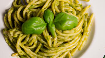 Linguine s pesto genovese.