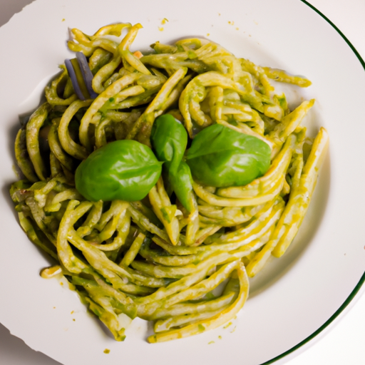 Linguine s pesto genovese.