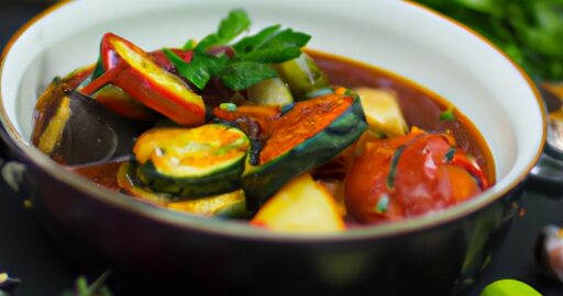 Ratatouille s česnekem a bylinkami