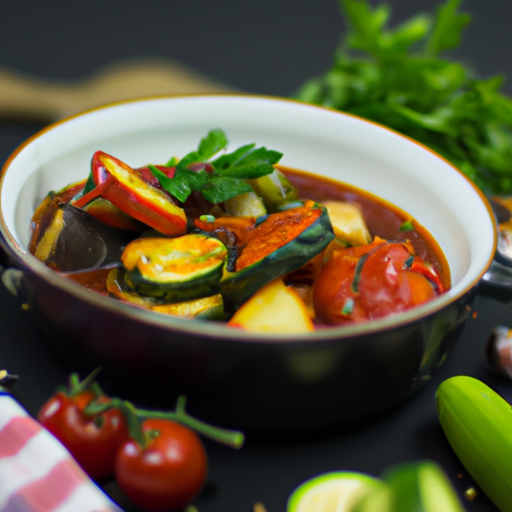 Ratatouille s česnekem a bylinkami