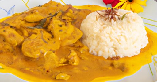 Murgh Korma s rýží.