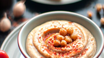 Hummus s cizrnou a tahinou.
