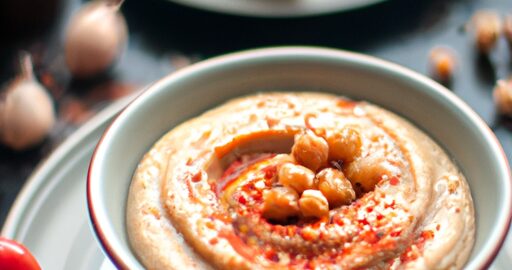 Hummus s cizrnou a tahinou.