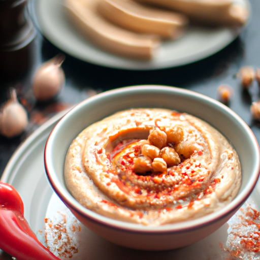 Hummus s cizrnou a tahinou.