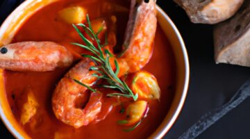 Bouillabaisse s grilovaným chlebem