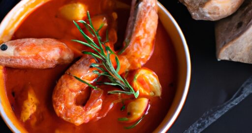 Bouillabaisse s grilovaným chlebem