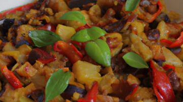 Ratatouille z čerstvých zelenin.