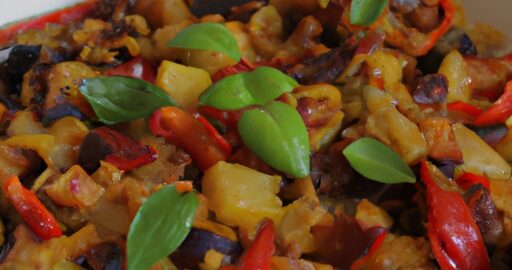 Ratatouille z čerstvých zelenin.