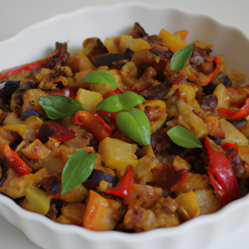 Ratatouille z čerstvých zelenin.