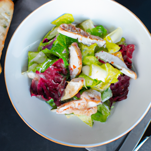 Kuřecí salát s medem a hroznem