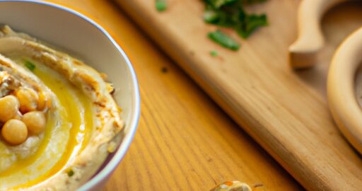 Hummus s pečenými cizrny a zeleninou