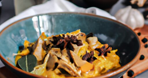 Mandlový kari se špenátem