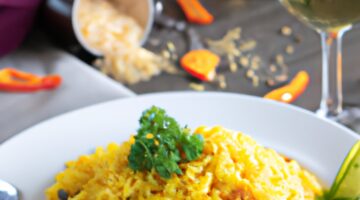 Rizotto s hříbky a šafránem.