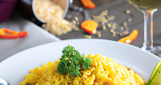 Rizotto s hříbky a šafránem.