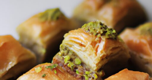 Baklava se datlemi a pistáciemi