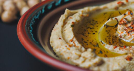 Hummus s olivovým olejem.