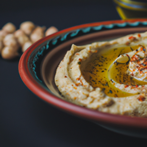 Hummus s olivovým olejem.