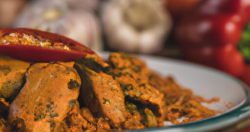 Rajčatový karahi s jehněčím.