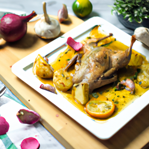 Bašmel, kuřecí omáčka s cibulí.