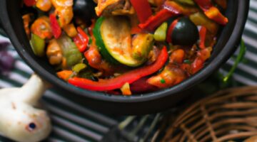 Ratatuille s grilovaným lososem