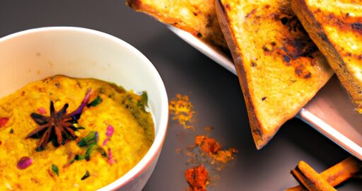 Masala dal s rýží a chlebem