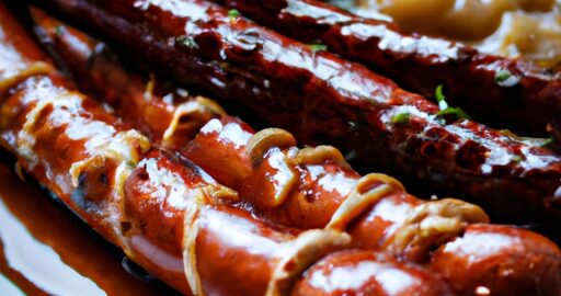 Sendvič s vepřovým masem a barbecuesoßí.