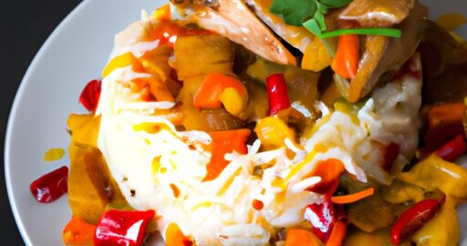 Kuřecí kari s rýží.