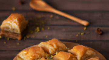 Baklava s ořechy a medem.