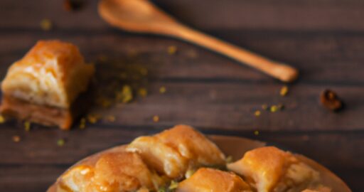 Baklava s ořechy a medem.