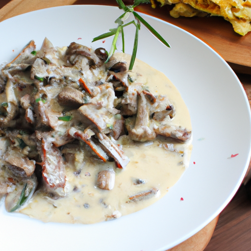 Kuřecí paupiette with mushroom sauce