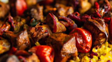 Jehněčí kabob s rýží