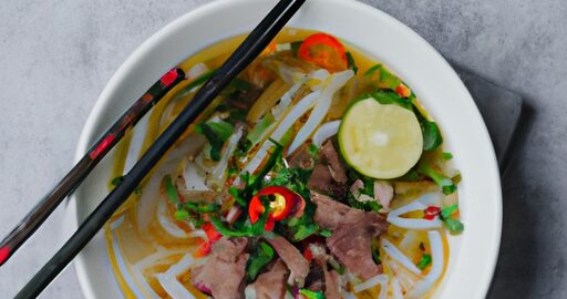 Phở Bo (hovězí nudlová polévka)