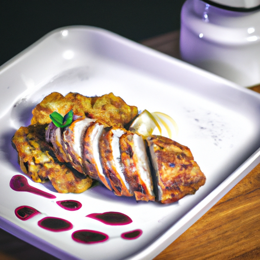 Kuře s hříbkovou omáčkou a šunkou