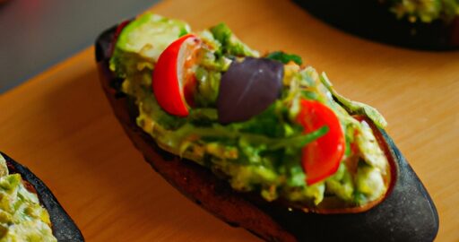 Rajčatová bruschetta s avokádem.