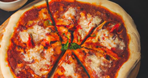 Pizza Margherita s rajčaty.