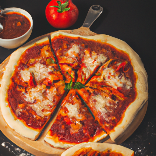 Pizza Margherita s rajčaty.