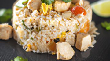 Kořeněné kuřecí rýžové maso