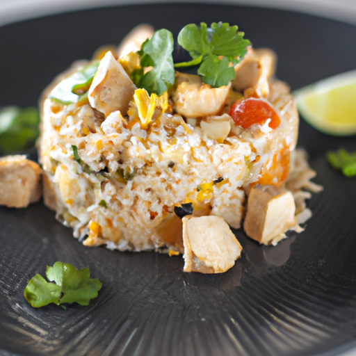 Kořeněné kuřecí rýžové maso