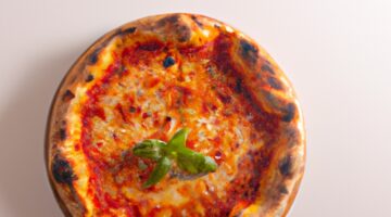 Pizza Margherita s bazalkou and mozzarelou.