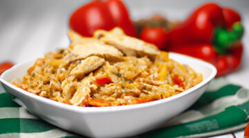 Kořeněné kousky masa s rýží