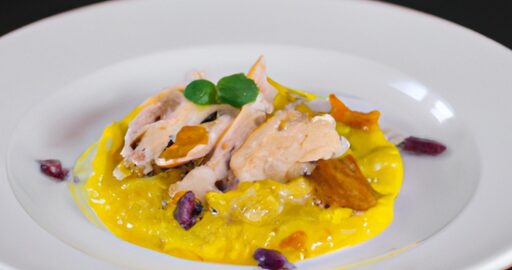 Rajčatová kari polévka s kuřecím.